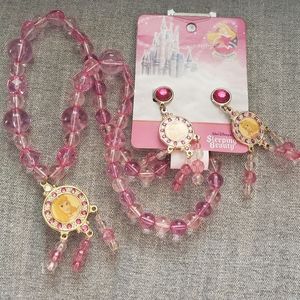 Sleeping Beauty Neckalce and Clip on Earings